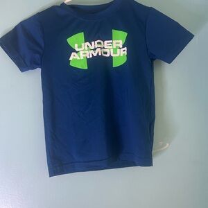 Under Armour Blue Short Sleeve Tee with Green Accents